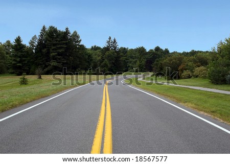 Country Road stretches into Distance
