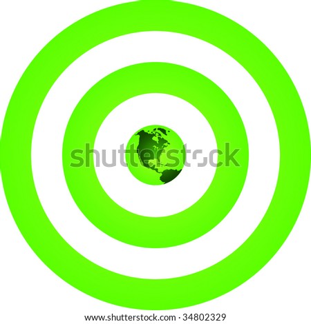 target. at Center of Green Target