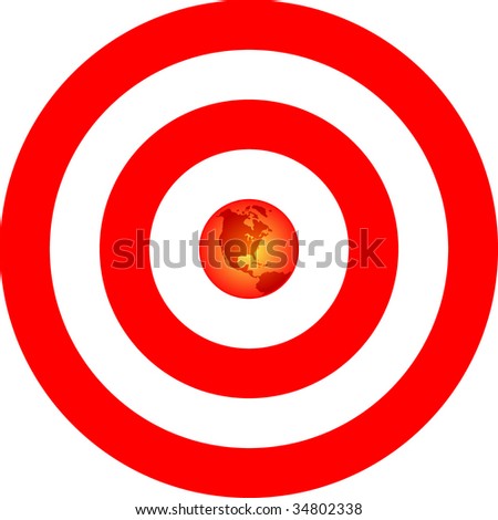 target. at Center of Red Target