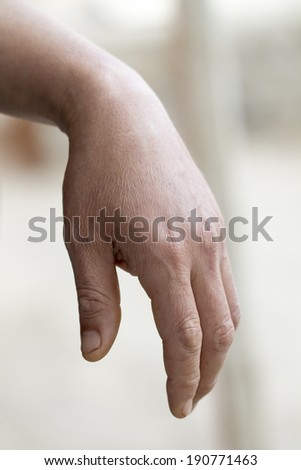 Male hand reaching