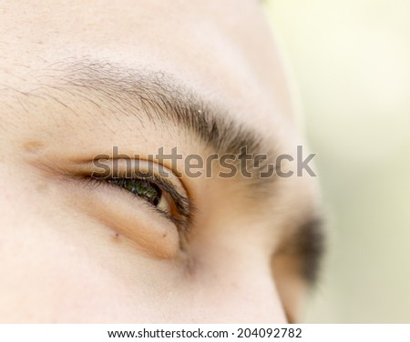 men\'s eyes macro
