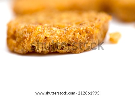 salty crackers on a white background