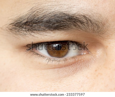 men\'s eyes macro