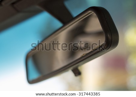 Rear view mirror in the car