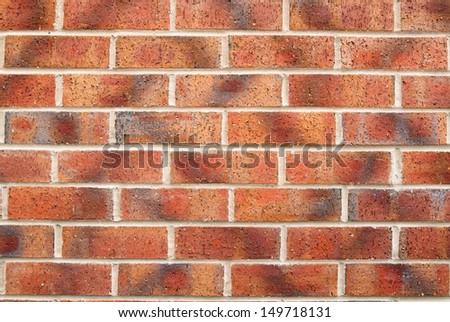 Background texture of modern red bricks and mortar
