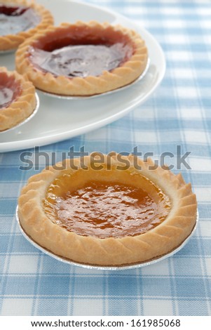 Apricot jam tart and other tarts
