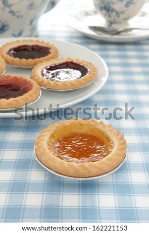 Apricot jam tart and other tarts