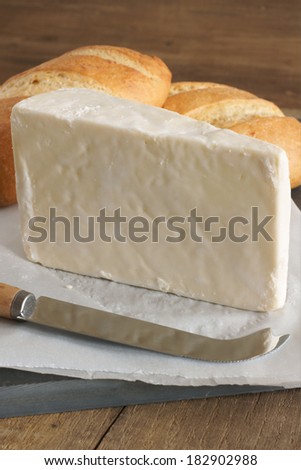 Caerphilly a traditional hard white cheese originally made in South Wales