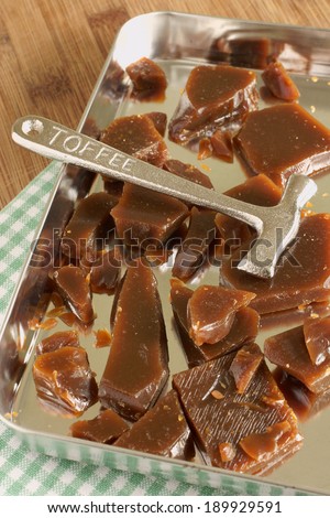 Treacle Toffee is a hard brittle toffee made with treacle or molasses also known as bonfire toffee or claggum in the UK