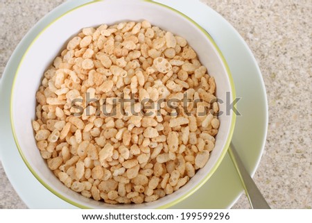 Puffed crispy rice cereal