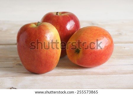 Jazz Apples or cultivar Scifresh a hybrid of Royal Gala and Braeburn developed in New Zealand