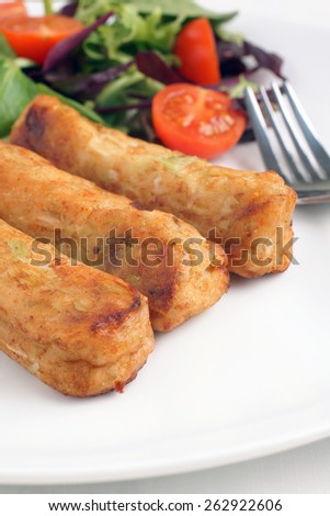 Glamorgan Sausage a vegetarian recipe made with cheese leeks and breadcrumbs