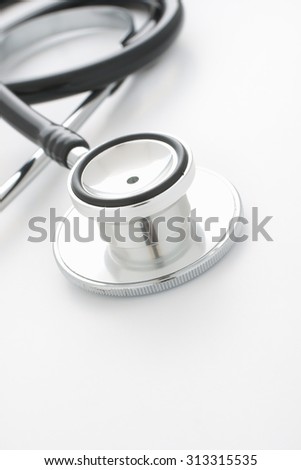 Medical stethoscope a healthcare or well being concept
