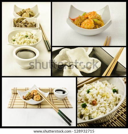 Photo composition with some chinese plate