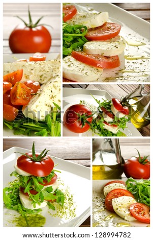 Traditional Italian appetizer, caprese salad