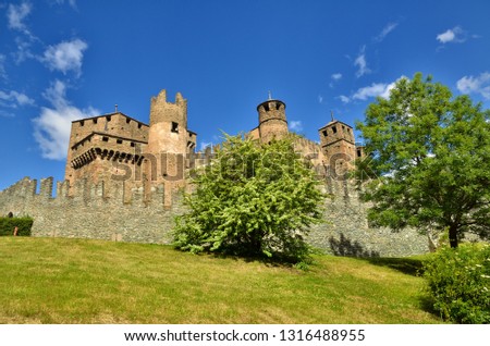 Fenis castle is one of the most famous castles in Aosta Valley, Italy, and for its architecture has become one of the major tourist attractions of the region