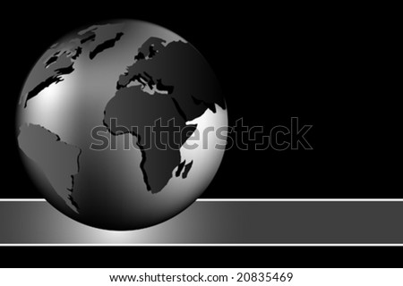 World+globe+black+and+white