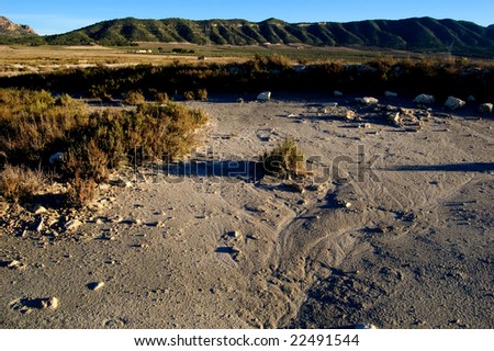 Dry salt lake - erosion detail - global warming, climate change