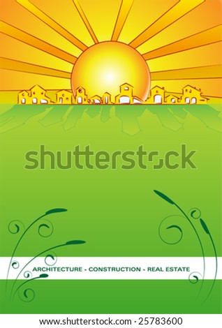 real estate brochure cover design. stock vector : Brochure Cover