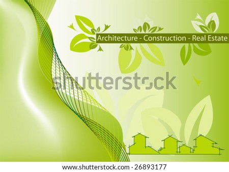 real estate brochure cover. stock vector : Brochure Cover - Business Card for architecture, construction, real estate company
