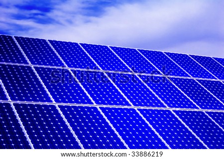 Solar energy: photovoltaic panel detail