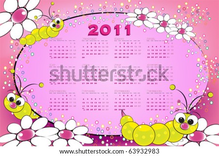 stock vector : 2011 calendar