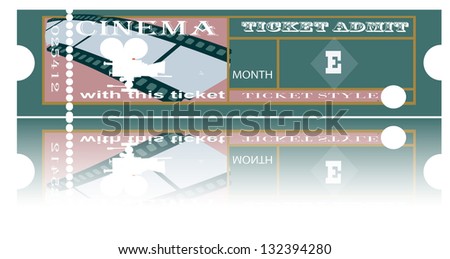 The ticket for festival of cinema representation. The vector image of a template for tickets. EPS10