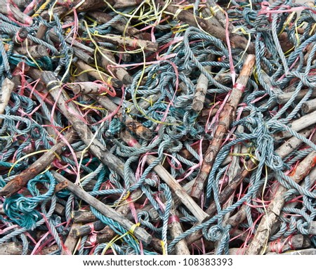 The large number of colored rope materials for the construction of a technical one. It has many options.