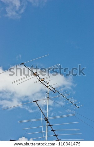 Satellite antenna. It is very popular in rural development. The only thing that can get the best signal.