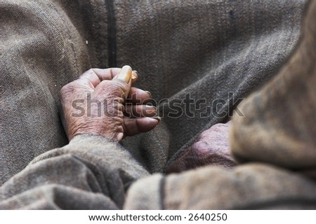 old man´s hand