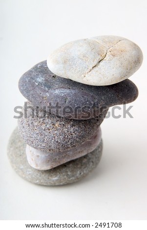 pile of stones in balance - view from the top