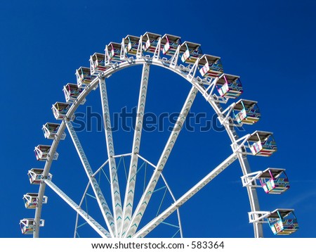 Perfect view of the Giant Wheel against blue sky