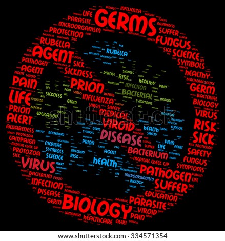 Illustration of health and science concept in modern word cloud art