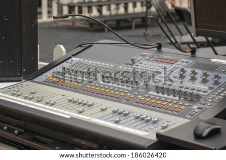 Digital Sound Mixing Console for Live Stage Performance and Control of Musical Instrument and Microphones