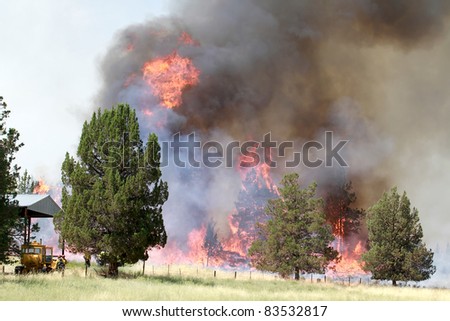 Lightning Strike Fire on Farmland in Central Oregon 2