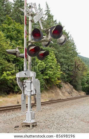 Railroad Crossing Signal in the Pacific Northwest