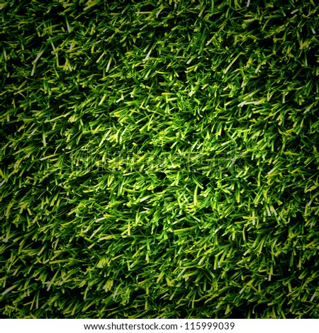Close-up green artificial turf pattern