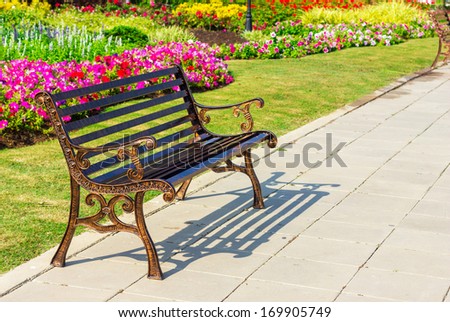 metal garden chair on garden