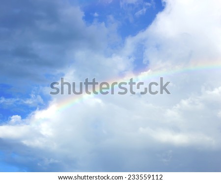clouds with rainbow, sky background