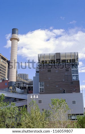 ST. PAUL, MN - SEPTEMBER 23: The District Energy plant in St. Paul on September 23, 2012. It is the largest cogeneration plant in the United States to serve a district energy system.