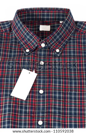 Red color shirt for men in checked pattern