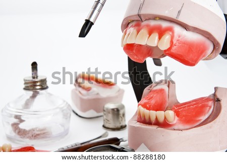 Dental lab articulator and equipments for denture