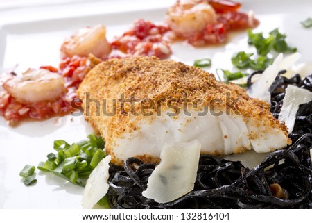 cod fish with crispy breadcrumbs