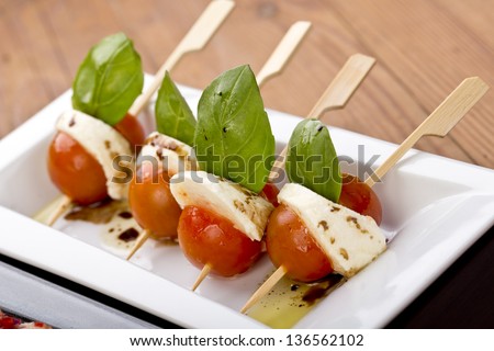 Cherry Tomatoes Finger Food On Sticks