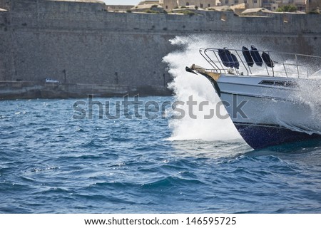 luxury power boat