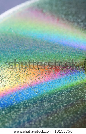 CD covered with water drops