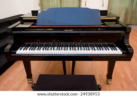 piano on the concert room