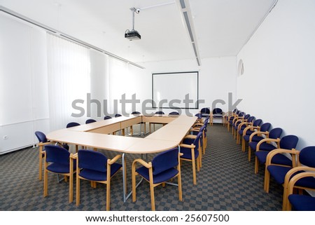 empty small classroom or meeting room