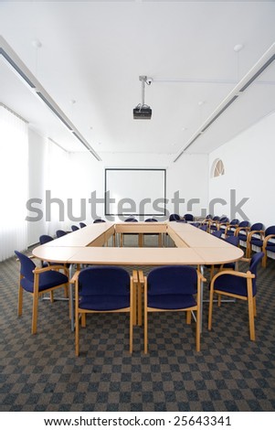 empty small classroom or meeting room