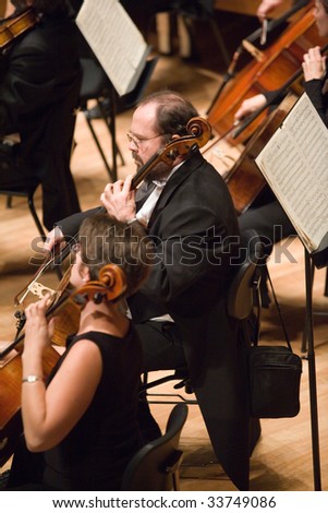 BUDAPEST - JULY 9: MAV Symphonic orchestra concert on stage at Budapest \